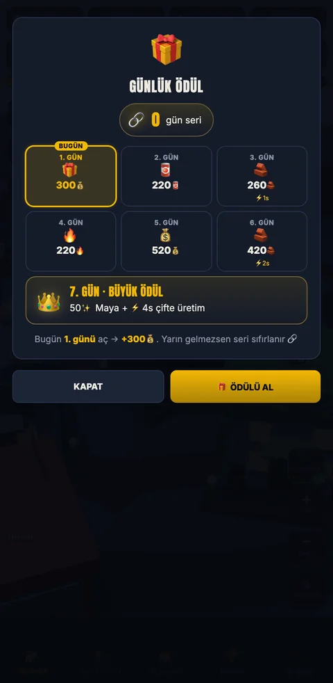 Günlük Ödül